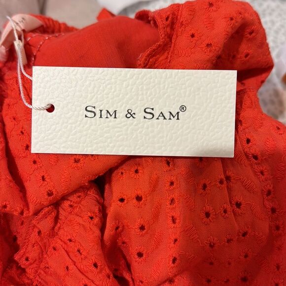 SIM & SAM NWT CROCHET HALTER/CROP CINCHED WAIST ADJUSTABLE STRAPS SIZE MEDIUM - Picture 7 of 7